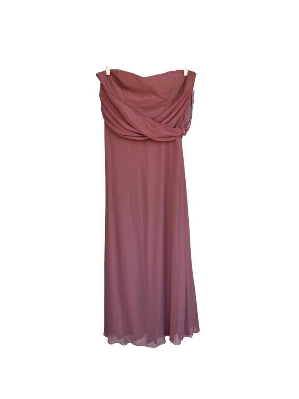 Birdy Grey Pink Bridesmaid Dress Matching Bow Tie Set Large Elegant Formal Wear